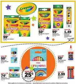 Meijer weekly ad Page 2: Elmer’s Washable School Glue €0,50, Elmer’s 6 Ct. Glue Sticks €2,99