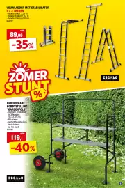 Hubo folder Pagina 5: Opvouwbare hobbystelling gardenfold €119,00, Vouw ladder met stabilisator €89,99