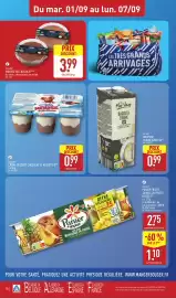 Catalogue ALDI semaine 36 page 12: MILSANI CRÈME DESSERT CHOCOLAT ET NOISETTES €0,99, MILSANI MOUSSE AU CHOCOLAT €3,99