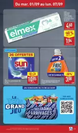 Catalogue ALDI semaine 36 page 25: SUN TABLETTES LAVE-VAISSELLE €10,85, Elmex DENTIFRICE SENSITIVE BLANCHEUR €1,84