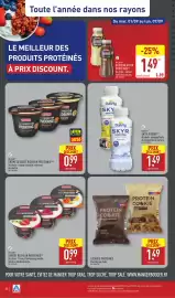 Catalogue ALDI semaine 36 page 28: ALDI SPORTS Protein Cookie €1,49, MILSANI CRÈME DESSERT RICHE EN PROTÉINES €0,99