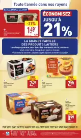 Catalogue ALDI semaine 36 page 32: MILSANI CRÈME BRÛLÉE €2,55, MILSANI PROFITEROLES €2,49