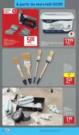Catalogue ALDI semaine 36 page 40: WORKZONE AGRAFEUSE MANUELLE €5,00, DECO CRAFT PINCEAUX €2,49