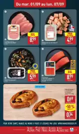 Catalogue ALDI semaine 36 page 7: GOLDEN SEAFOOD 4 PAVÉS DE SAUMON €8,99, Moules de Bouchot €5,99