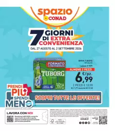Volantino Spazio Conad settimana 35 Pagina 1: Birra Tuborg €6,99