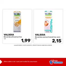 Volantino Iper Tosano settimana 35 Pagina 1: Valsòia Bevanda all'avena/riso €1,99, Valsòia bevanda avena/mand/riso zero €2,15