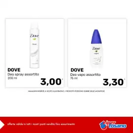 Volantino Iper Tosano settimana 35 Pagina 2: Dove Deo spray assortito €3,00, Dove Deo vapo assortito €3,30