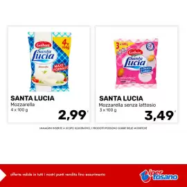 Volantino Iper Tosano settimana 35 Pagina 4: Santa Lucia Mozzarella €2,99, Santa Lucia Mozzarella senza lattosio €3,49