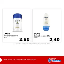 Volantino Iper Tosano settimana 35 Pagina 6: Dove Deo stick assortito €2,80, Dove Deo roll-on assortito €2,40