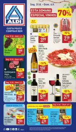 Folheto ALDI semana 36 Página 1: Hambúrgueres Angus €3,39, Trader Joe's mistura de frutos secos €4,99