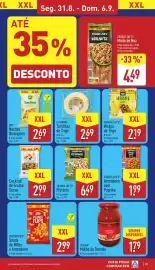 Folheto ALDI semana 36 Página 13: Sun Snacks Snack de Milho e Amendoim €2,99, Cucina molho de tomate €1,79