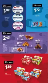 Folheto Coviran Página 12: Milka Bolacha tender moo €2,43, Philadelphia queijo original, light ou sem lactose €1,87