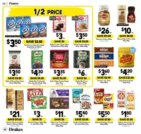 Drakes catalogue week 35 Page 12: Selected Kellogg's Cereal €5,50, Arnott's Tim Tams €360,00