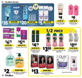 Drakes catalogue week 35 Page 16: Schwarzkopf Brilliance Permanent Hair Colour €13,00, Aveeno Hand Cream Intense Relief €9,00