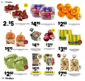 Drakes catalogue week 35 Page 6: Queensland Strawberries €5,00, Queensland Kalfresh Carrots €1,70