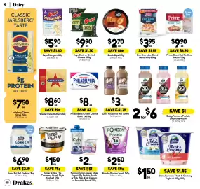 Drakes catalogue week 35 Page 8: Dairy Farmers Thick & Creamy Yoghurt €1,50, Western Star Butter €8,60