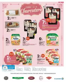E.Leclerc folder Pagina 19: Saucisses cuites à poeler "Le Douesy" €3,89, Blanc de poulet €1,94