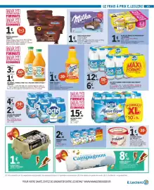 E.Leclerc folder Pagina 25: Mousse chocolat danette €1,66, Milka Choco Snack €1,49