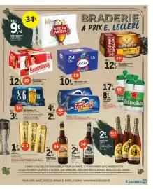 E.Leclerc folder Pagina 31: Bière original 8.6 €3,95, Bière blonde 1664 €10,65