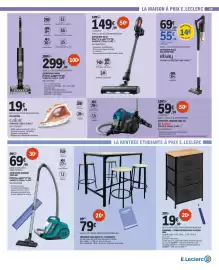 E.Leclerc folder Pagina 35: Aspirateur balai Rowenta €149,99, Fer vapeur calor €19,99
