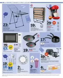 E.Leclerc folder Pagina 36: Lot de 2 poêles only cook €19,90, Séchoir à ailes 25m noir €23,90