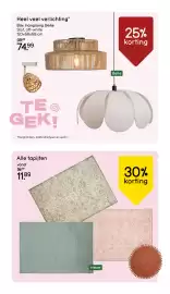 Leen Bakker folder week 35 Pagina 12: Alle tapijten €11,89, Hanglamp Belle €74,99
