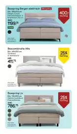 Leen Bakker folder week 35 Pagina 16: Boxspring Liv €786,75, Boxcombinatie Alta €411,75