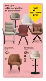 Leen Bakker folder week 35 Pagina 6: Eva met arm €64,50, Barkruk Coco €69,50