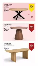 Leen Bakker folder week 35 Pagina 7: Eettafel Louis €246,75, Eettafel travis €374,25