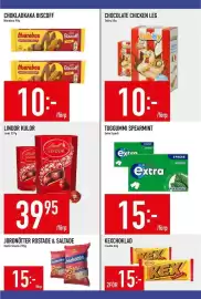 Matdax reklamblad vecka 35 Sida 18: Marabou chokladkaka biscoff €10,00, Lindt lindor €39,95