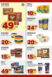 Matdax reklamblad vecka 35 Sida 21: Tulip slow cooked pulled pork €49,95, Eldorado klyftpotatis €15,00