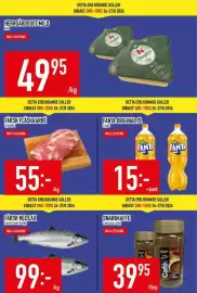 Matdax reklamblad vecka 35 Sida 4: Färsk hel lax €99,00, Café Gold €39,95
