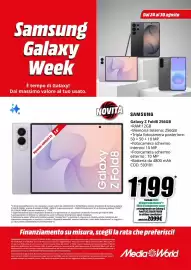 Volantino MediaWorld settimana 35 Pagina 4: Samsung Galaxy Z Fold8 256GB €1.199,00
