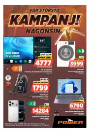Power reklamblad vecka 35 Sida 1: Lenovo IdeaPad Slim 3 Bärbar dator €6.790,00, Bosch Dammsugare €1.799,00