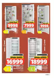 Power reklamblad vecka 35 Sida 47: Liebherr integrerad frys €16.999,00, Liebherr integrerat kylskåp €18.999,00