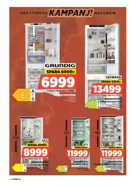 Power reklamblad vecka 35 Sida 48: Siemens integrerad kyl/frys €13.499,00, Aeg integrerad kyl/frys €11.999,00
