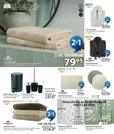 JYSK kundeavis Side 14: BRUNNA dusjforheng €125,00, KARLSTAD håndkle €79,95