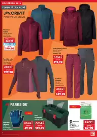 Kaufland leták týden 35 Strana 2: Switch on Baterie Ni-MH AAA €69,90, COP funkční kalhoty €349,90