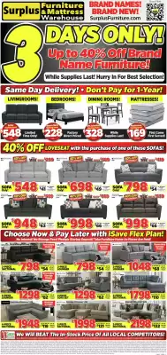 Surplus Furniture (valid until 31-08)