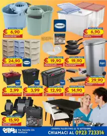 Volantino Gipsi Pagina 5: Cassettiera Arianna 4 cassetti vari colori Tontarelli €24,90, Secchio strizzamop Aurora €6,90