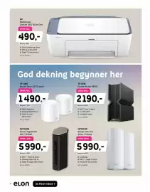 ELON kundeavis Side 14: HP Blekkskriver DeskJet 2922 All-in-One €490,00, Tp-link router archer be550 €2.190,00