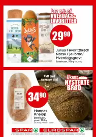 Spar kundeavis Side 8: Hannas Kneipp €34,90, Julius Favorittbrød/ Norsk Fjellbrød/ Hverdagsgrovt €29,90
