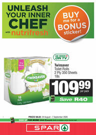 Spar catalogue Page 8: Twinsaver Toilet Rolls €109,99