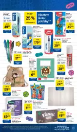 Tesco leták týden 35 Strana 23: Anekke sáček na přezůvky €139,00, Herlitz školní sešit 513 bezdrževý €690,00