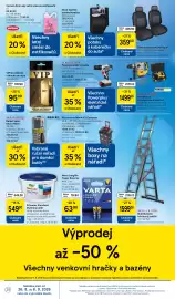 Tesco leták týden 35 Strana 28: Primalex Standard Mališský nátěr €549,90, Powerplus Aku vrtačka €549,00