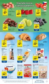 Tesco leták | Supermarket Strana 3: Hrozny révy vinné tmavé €44,90, Croissant s párkem €14,90