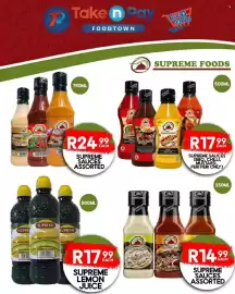 Take 'n Pay catalogue week 35 Page 38: Supreme Sauces Assorted €14,99, Supreme Lemon Juice €17,99
