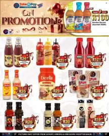 Take 'n Pay catalogue week 35 Page 7: Lamzar BBQ, Chilli or Tomato Sauce €20,00, Nando's Peri-Peri Sauce Assorted €100,00
