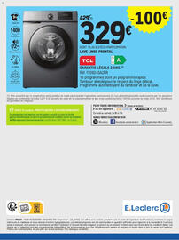 Catalogue E.Leclerc page 8: Tcl lave linge frontal €329,00
