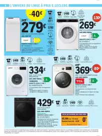 Catalogue E.Leclerc | Gros électroménager page 6: CANDY LAVE LINGE FRONTAL €269,00, SAMSUNG LAVE-LINGE FRONTAL €334,00